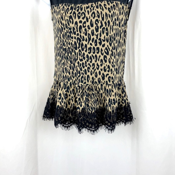 Ann Taylor leopard print knit peplum tank top XS - Picture 2 of 6